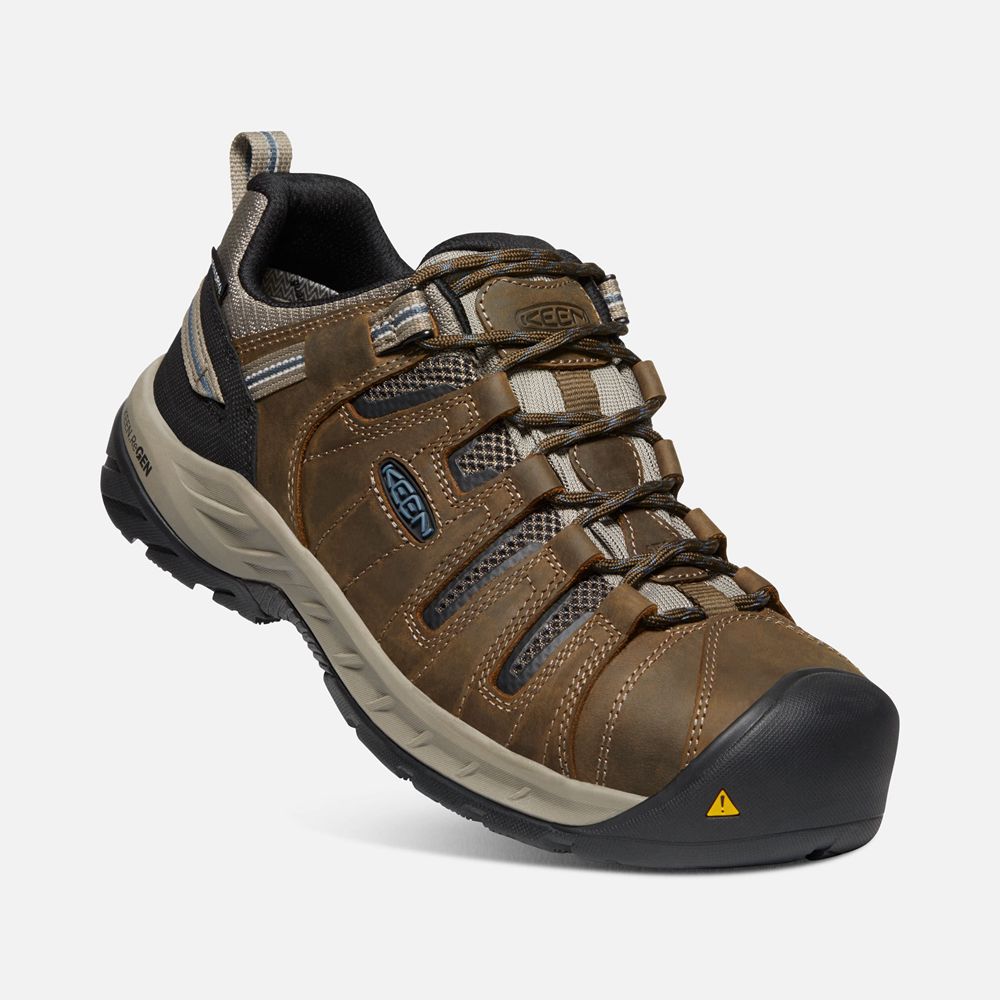 Keen Iş Ayakkabısı Erkek Kahverengi - Flint Ii Waterproof (Steel Toe) - Türkiye VKIY87216